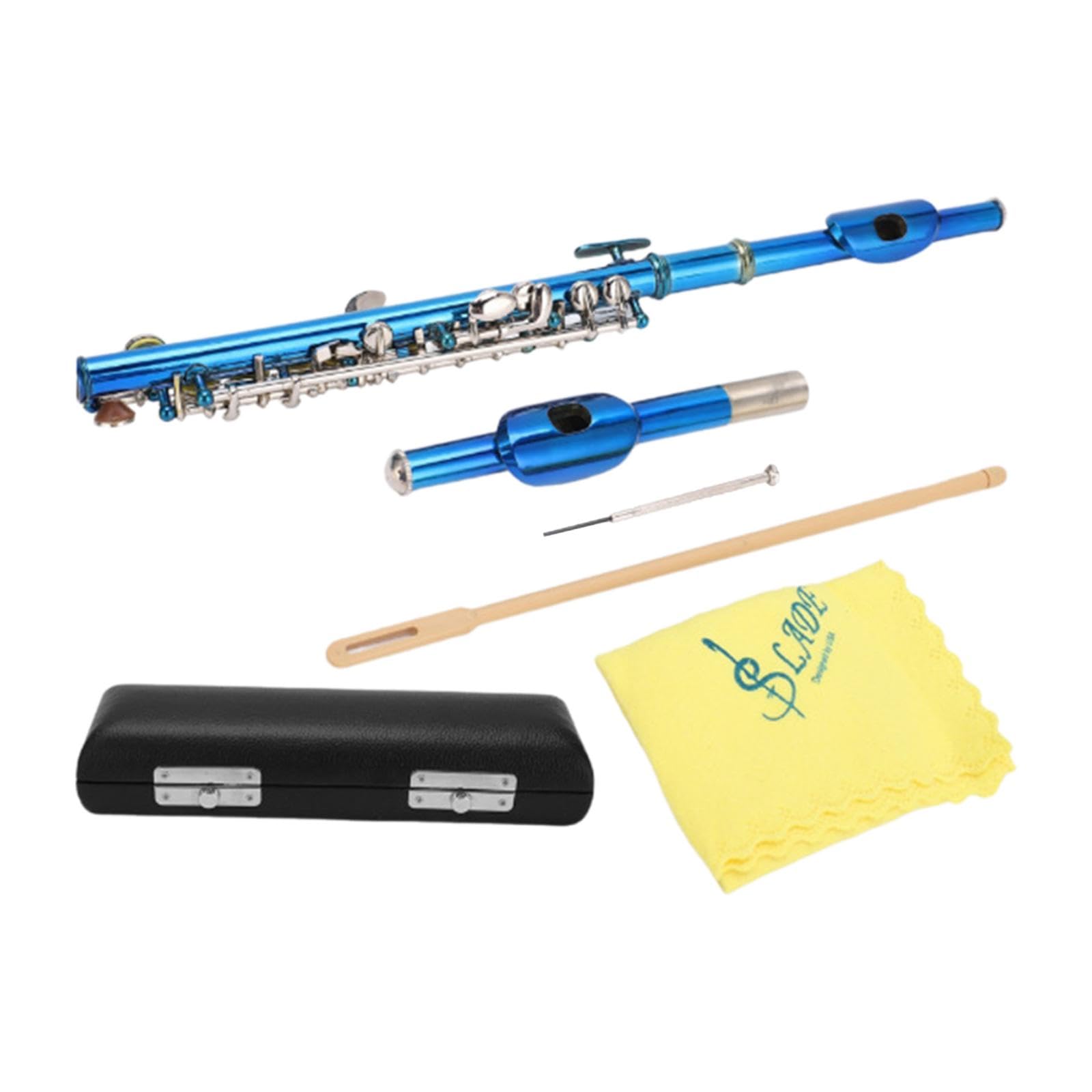 Piccolo C Key 16-Hole Flute for Kids - High Quality Sound, Portable & Lightweight | Perfect for Concerts, Music Lessons & Gifts | Blue Musical Instrument