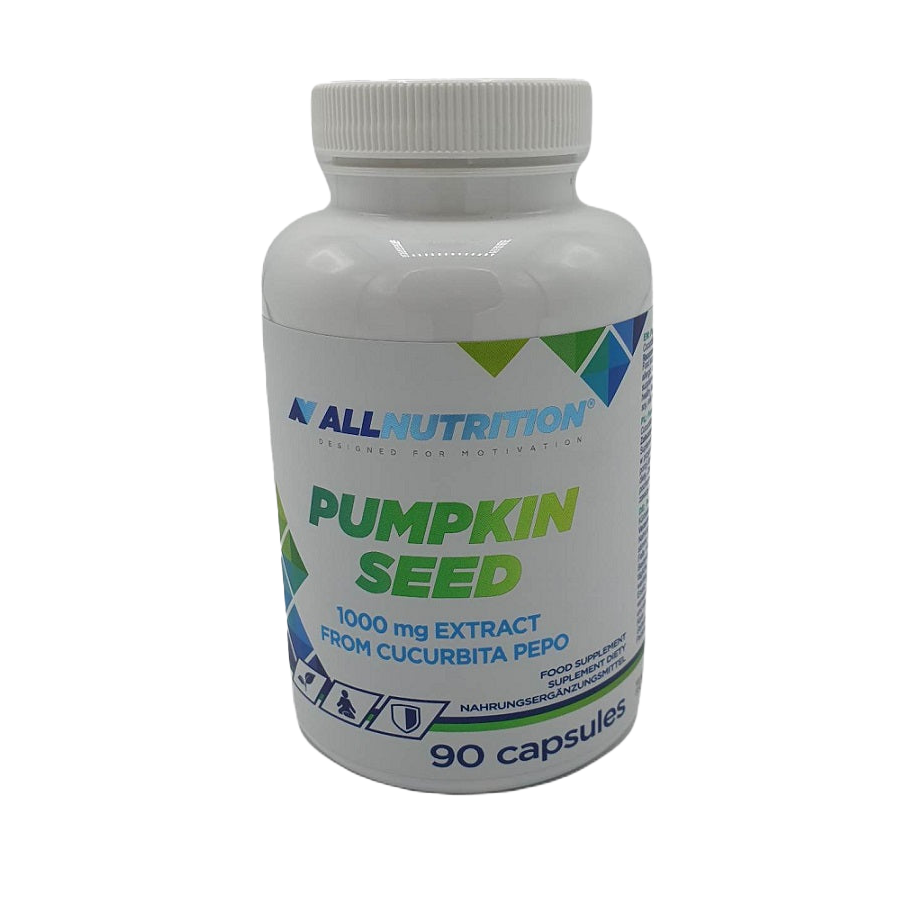 Allnutrition Pumpkin Seed Oil 1000mg Softgels - 90 Capsules for Men & Women - Supports Prostate & Bladder Health - Perfect for Daily Wellness & Immune Support