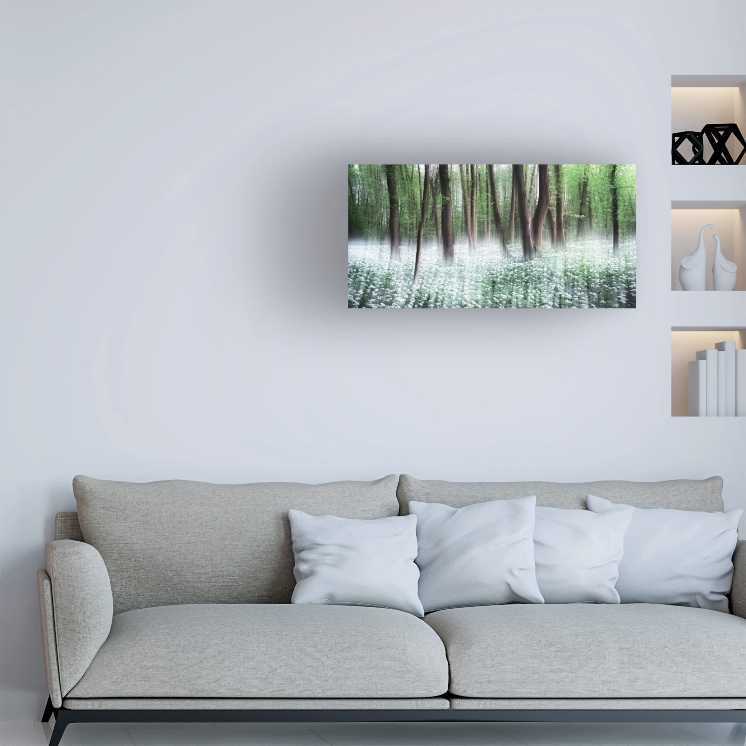Trademark Fine Art 'Wild Garlic' Canvas Wall Art by Burger Jochen - Vibrant Floral Painting for Living Room, Bedroom & Office Decor