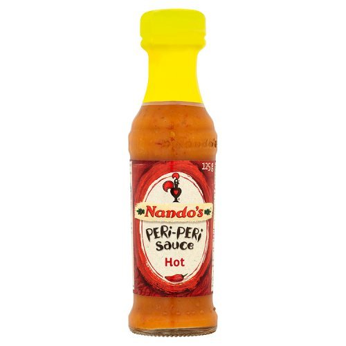 Nando's Hot Peri-Peri Sauce 125g (Pack of 2) - Spicy African Chili Sauce for Grilling, Marinades & Dipping - Perfect for Chicken, Seafood & BBQ