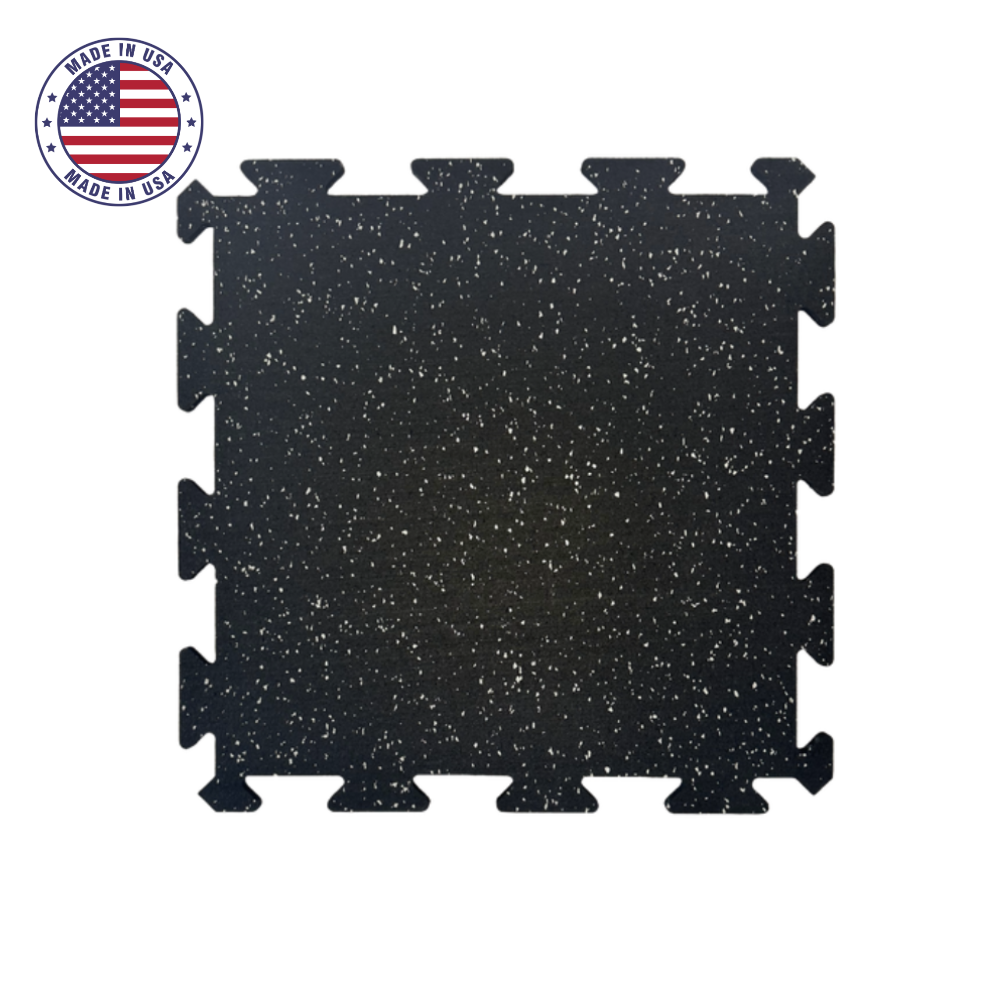 Premium 24x24 Interlocking Rubber Gym Floor Tiles – USA Made – Durable & Non-Slip for Home Gyms, Fitness Studios, and Play Areas