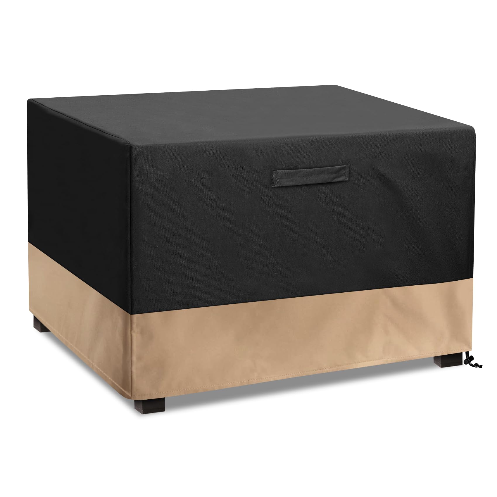 Stanbroil 42-Inch Square Fire Pit Cover - Waterproof Outdoor Fire Pit Table Cover, Fire Bowl & Patio Furniture Protector - Heavy Duty Black Weatherproof Cover for Backyard, Deck & Garden Use