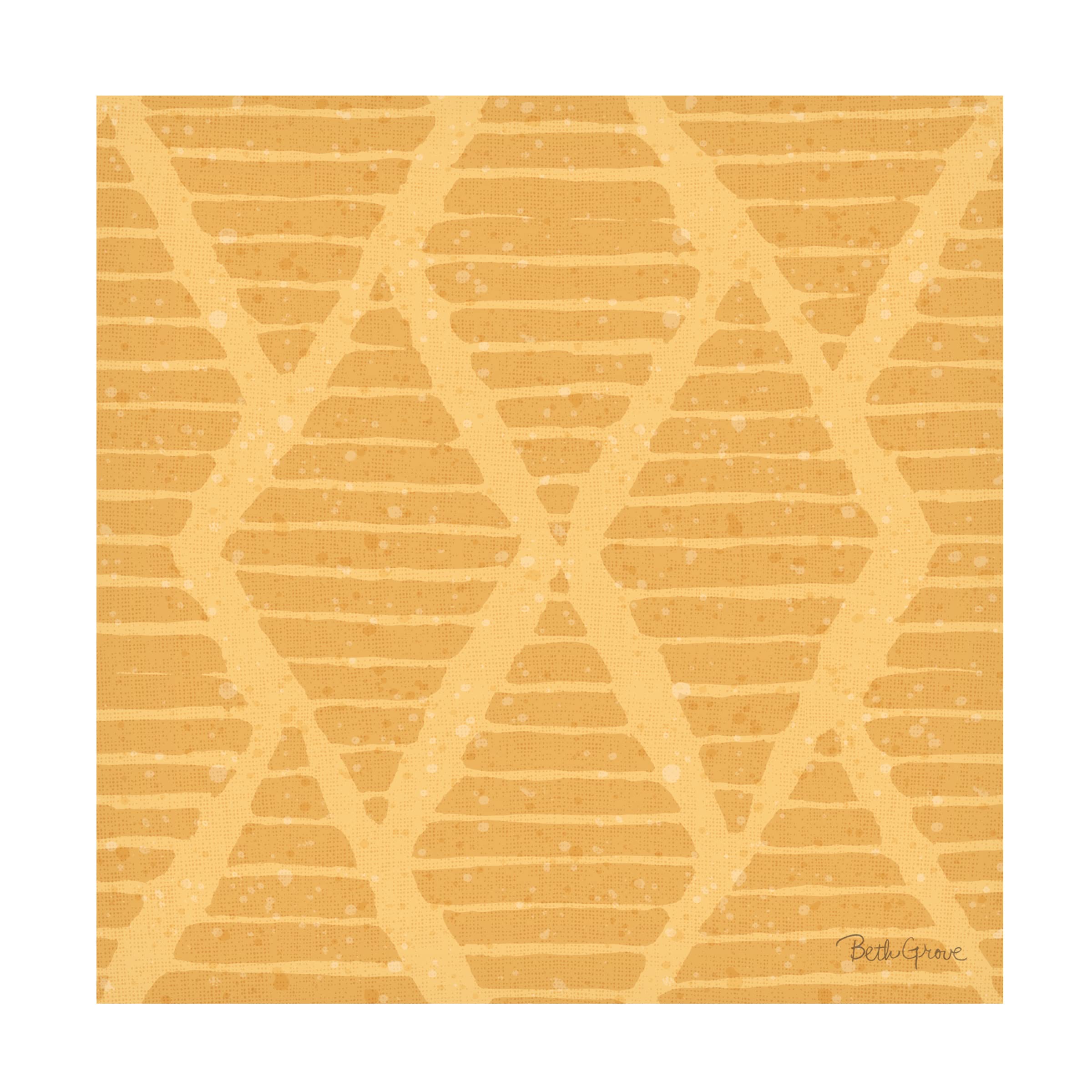 Beth Grove 'Harvest Bouquet Pattern IIE' Floral Canvas Wall Art - Handmade Home Decor for Living Room, Bedroom & Office