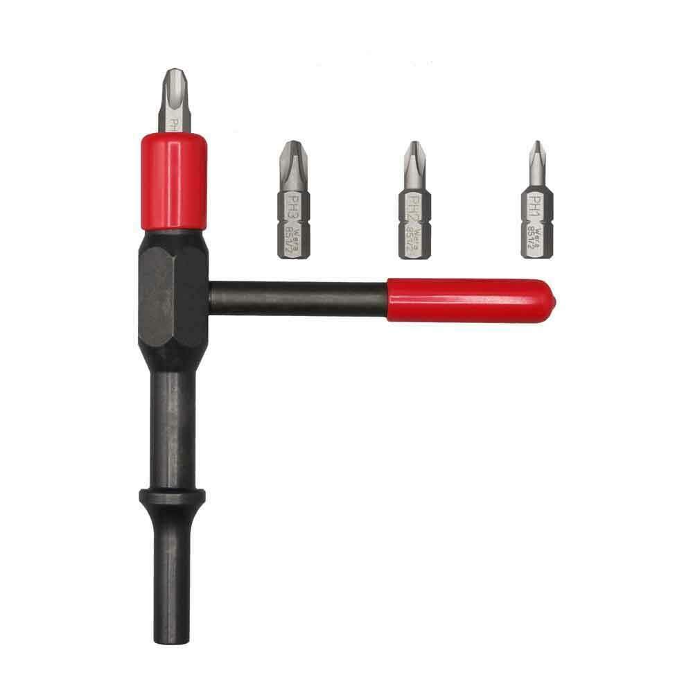Shake N Break Air Impact Screw Remover Tool - Heavy Duty Rusted Bolt Extractor Set for Automotive & Machinery Repair - Perfect for Stuck, Frozen or Stripped Screws in DIY Projects and Professional Workshops