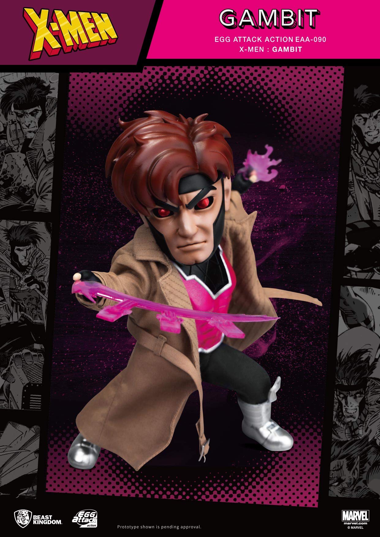 Beast Kingdom X-Men Gambit EAA-090 Egg Attack Action Figure - 6.3