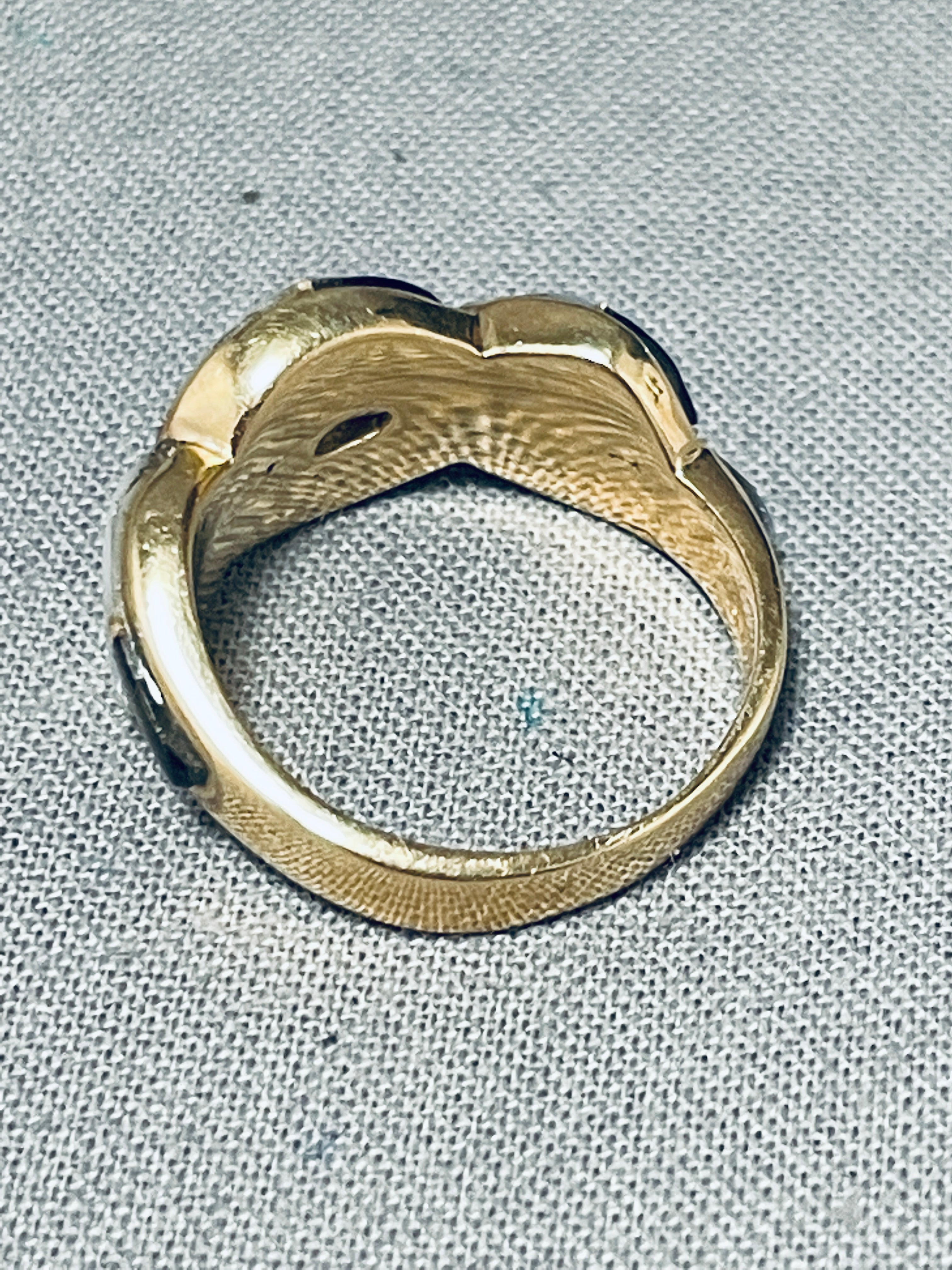 14K Solid Gold Vintage Native American Navajo Pearl Jet Ring - Handmade Southwest Jewelry for Women, Perfect for Weddings, Parties & Boho Fashion