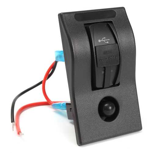12V/24V Waterproof Dual USB Charger Port for Car & Marine - 5V 2.1A/1A Fast Charging Compatible with iPhone X/8/8 Plus & Samsung - Perfect for Boats, RVs, Trucks & Outdoor Adventures