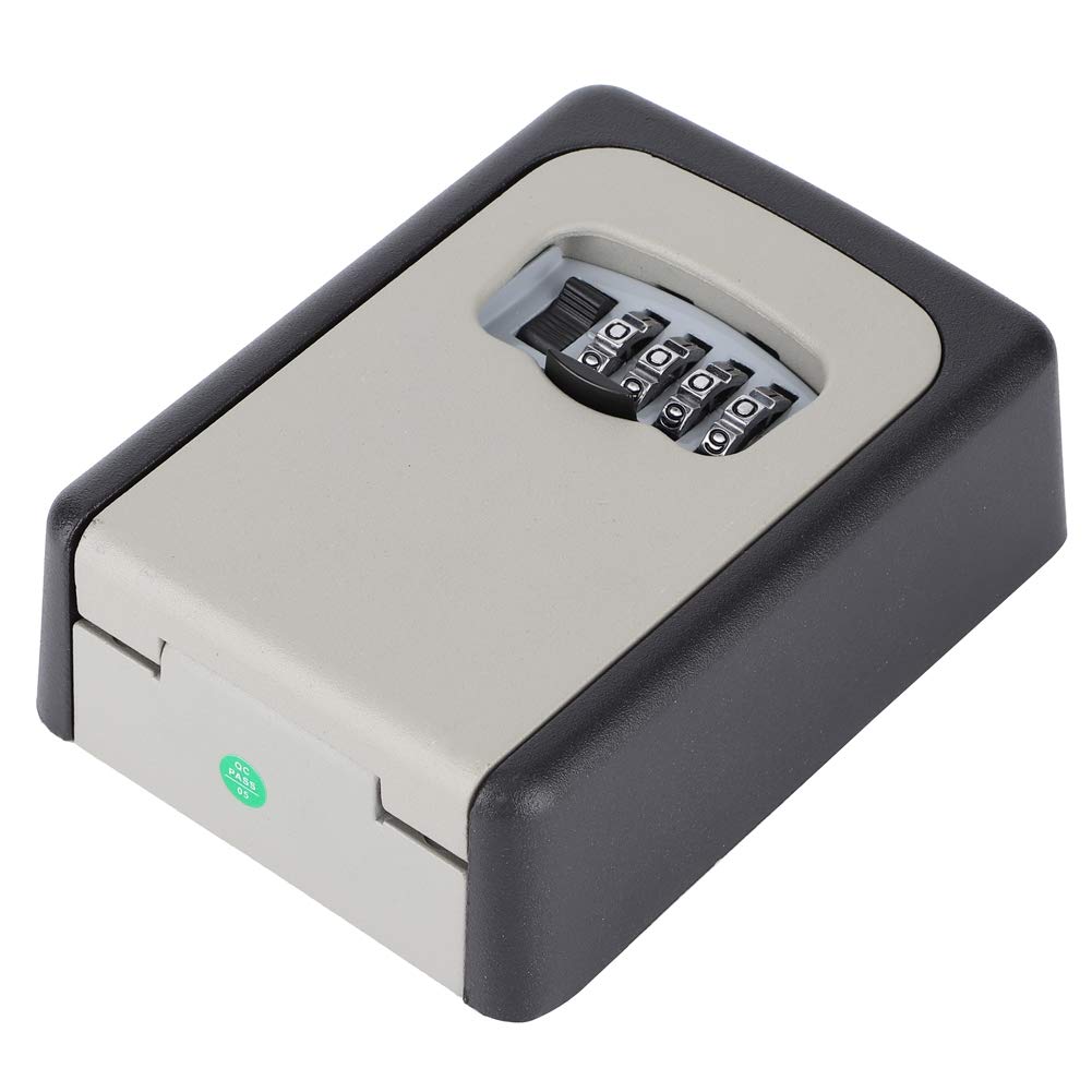 Secure Wall Mounted Aluminum Alloy Key Lock Box with 4-Digit Password - Outdoor Key Storage for Home, Office & Vacation Rentals