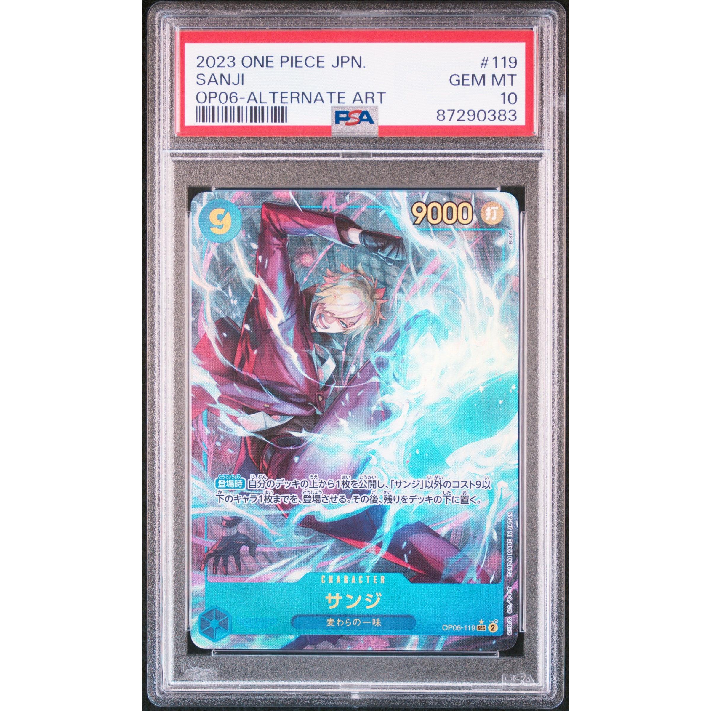 2023 One Piece JPN Wings of Captain Sanji 119 PSA 10 Graded Card - Perfect for Anime Collectors & One Piece Fans Display