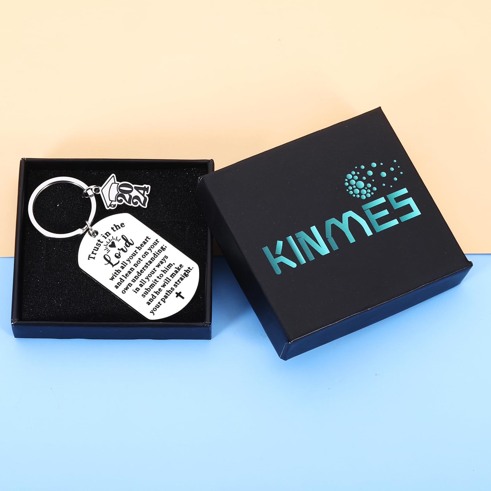 2024 Graduation Keychain for Women & Men - Inspirational Christian Graduation Gifts for College & High School Seniors - Perfect Graduation Gift Idea for Her & Him - Great for Church Ceremonies, Graduation Parties & Daily Motivational Use