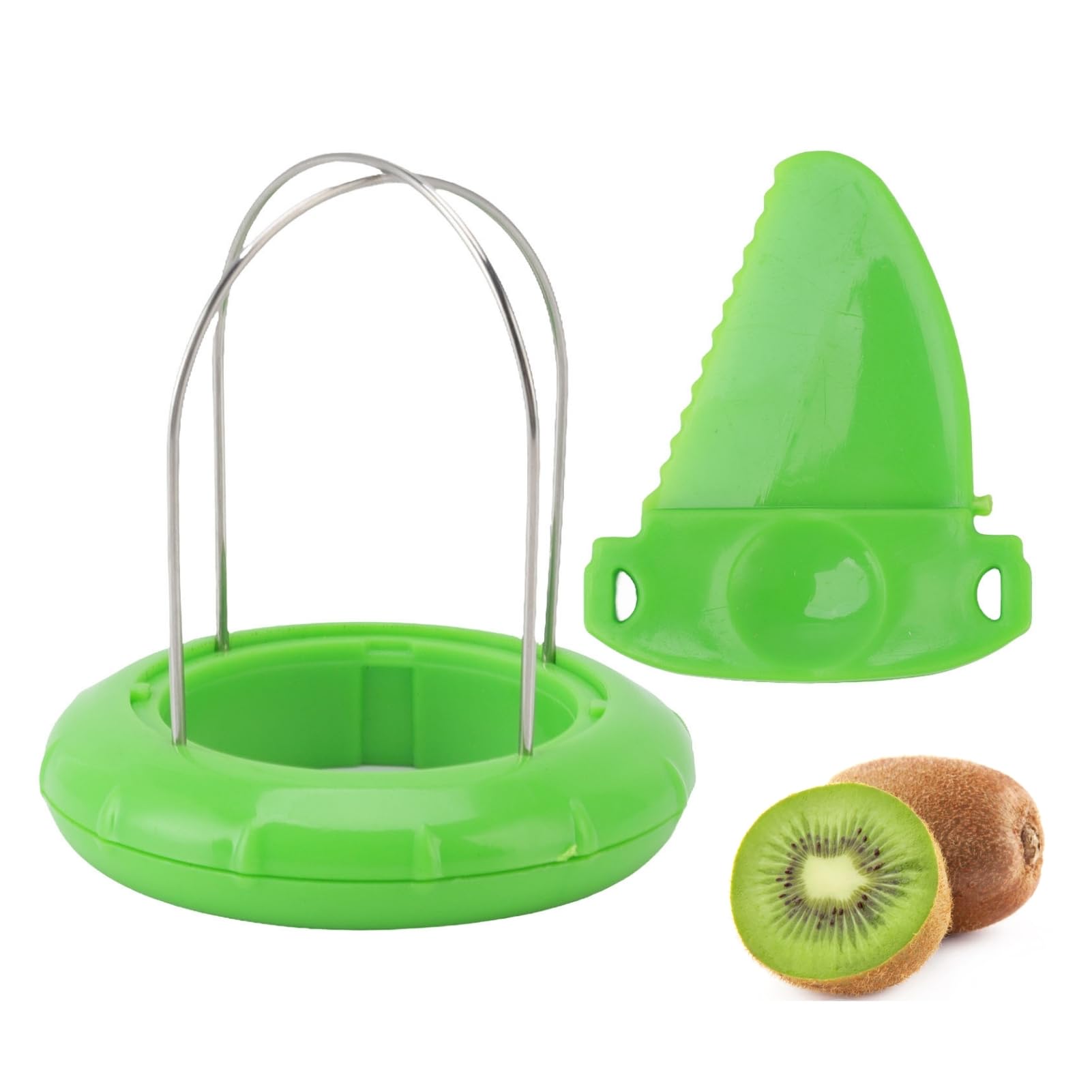 Premium Stainless Steel Kiwi Peeler & Corer Tool - Portable Fruit Cutter for Kiwi, Mango & More - Easy Digging, Slicing & Peeling - Perfect for Kitchen, Camping & Travel Snacks