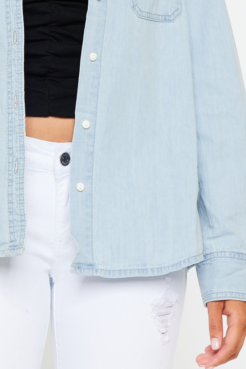 Barbara Boyfriend Shirt for Women - Soft & Comfortable Oversized Button Down Shirt - Casual Loose Fit Blouse for Everyday Wear, Work, and Date Nights