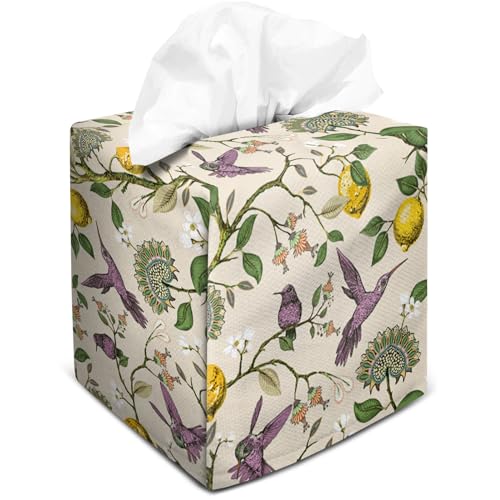 Velvet-purple Bird-tissue Box Cover