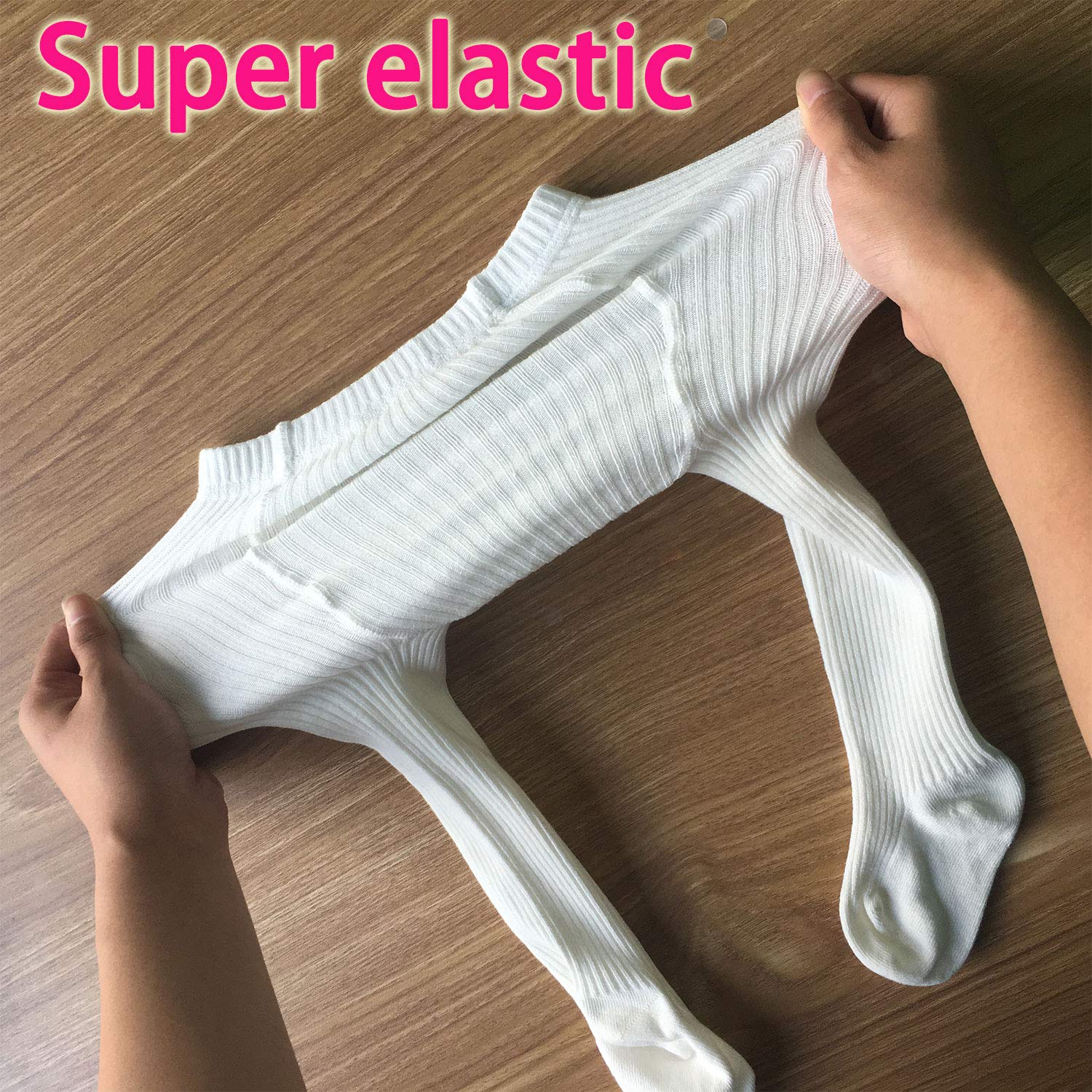 CECORC Baby Girls Cable Knit Leggings - Thick Cotton Tights for Toddlers 1-10T - Warm Winter Stockings for Infants - Perfect for Playtime, Daycare & Family Outings