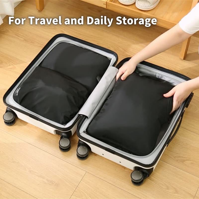 Tianzong 2-Pack Medium Beige Compression Packing Cubes for Suitcases - Travel Luggage Organizer Bags Set for Clothes, Toiletries & Accessories - Perfect for Business Trips, Vacations & Weekend Getaways