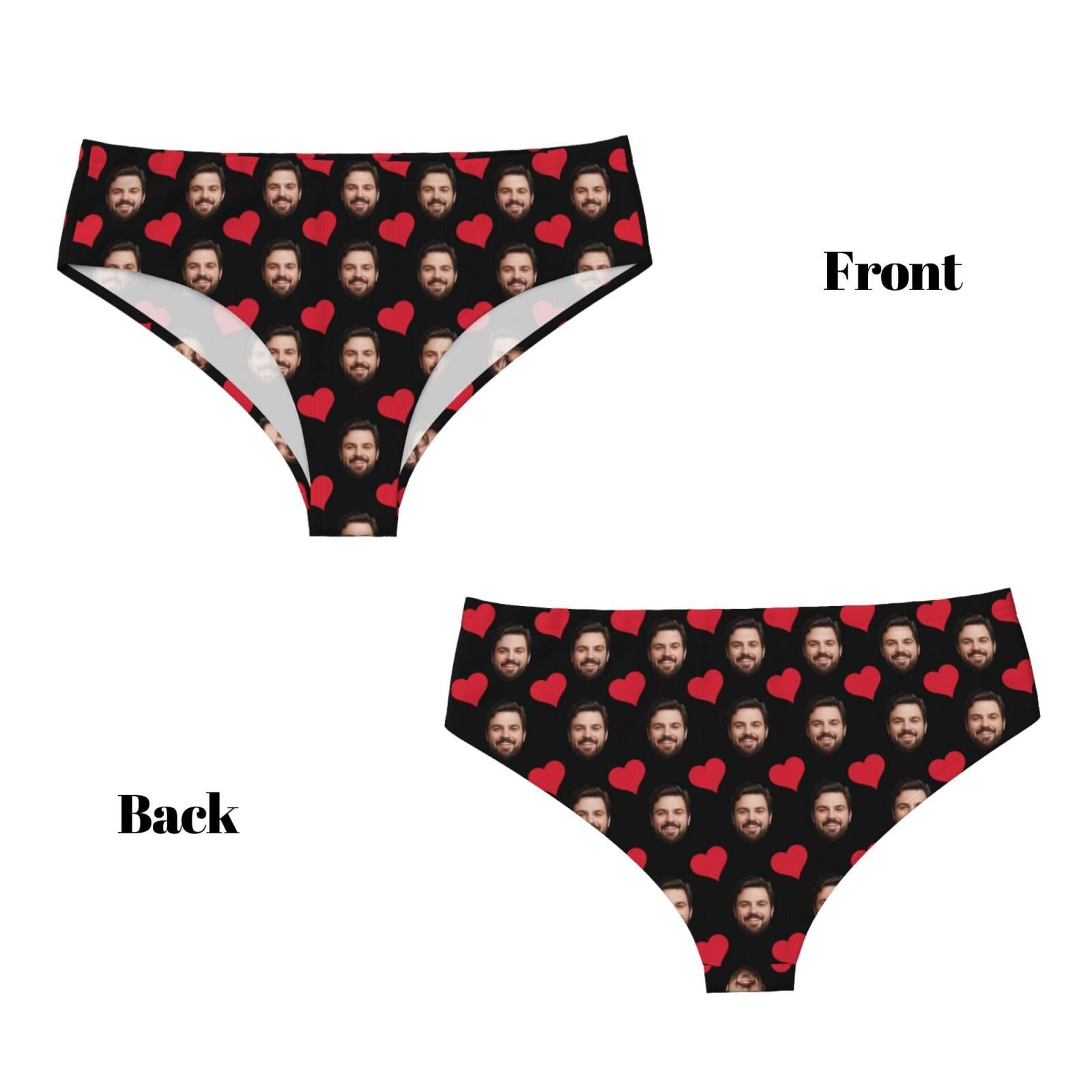 Custom Women's Underwear - Personalized Thongs with Picture, Text & Logo - Funny Gift with Face Print - Perfect for Birthdays, Bachelorette Parties & Unique Gifts