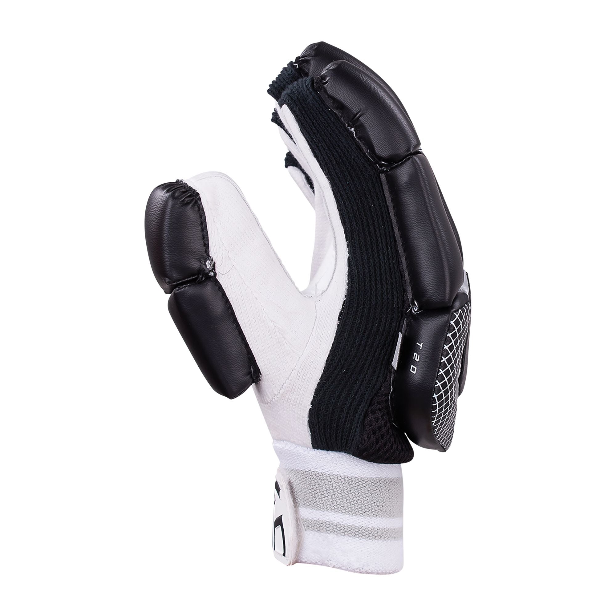 Kookaburra 6.1 T20 BLACK Cricket Batting Gloves 2025 - Premium Leather Protection for Cricket Players | Perfect for T20 Matches & Training Sessions