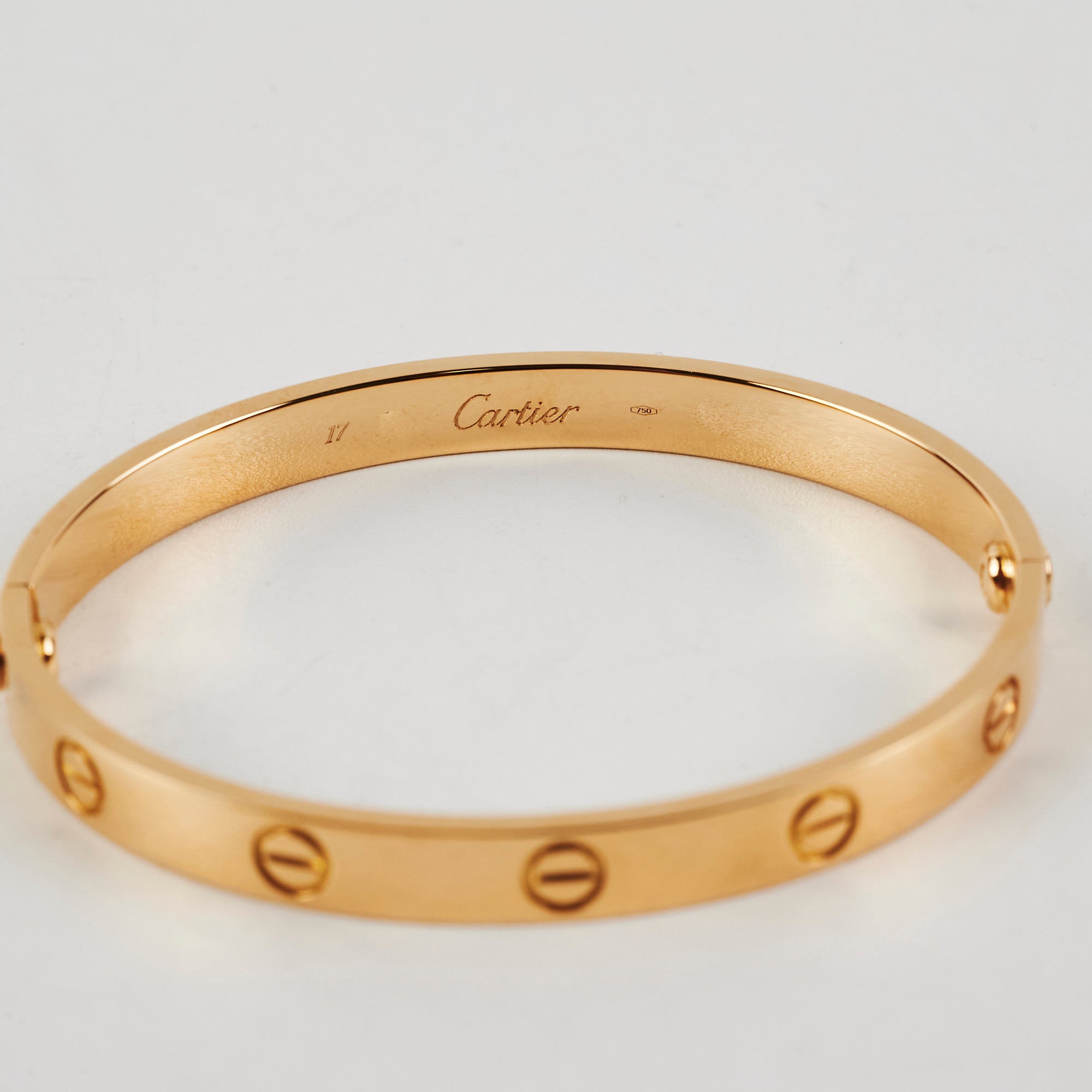 Cartier Love Bracelet 18K Yellow Gold Size 17 - Luxury Jewelry for Women, Perfect for Anniversaries, Weddings & Special Occasions