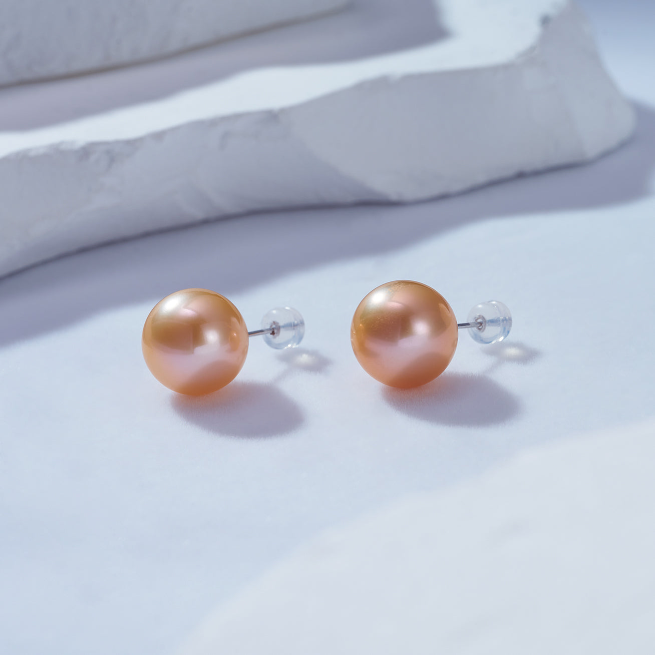 18K Gold Top Grade Edison Pink Pearl Stud Earrings for Women - Luxury Gift for Birthday, Anniversary & Special Occasions - KE00018