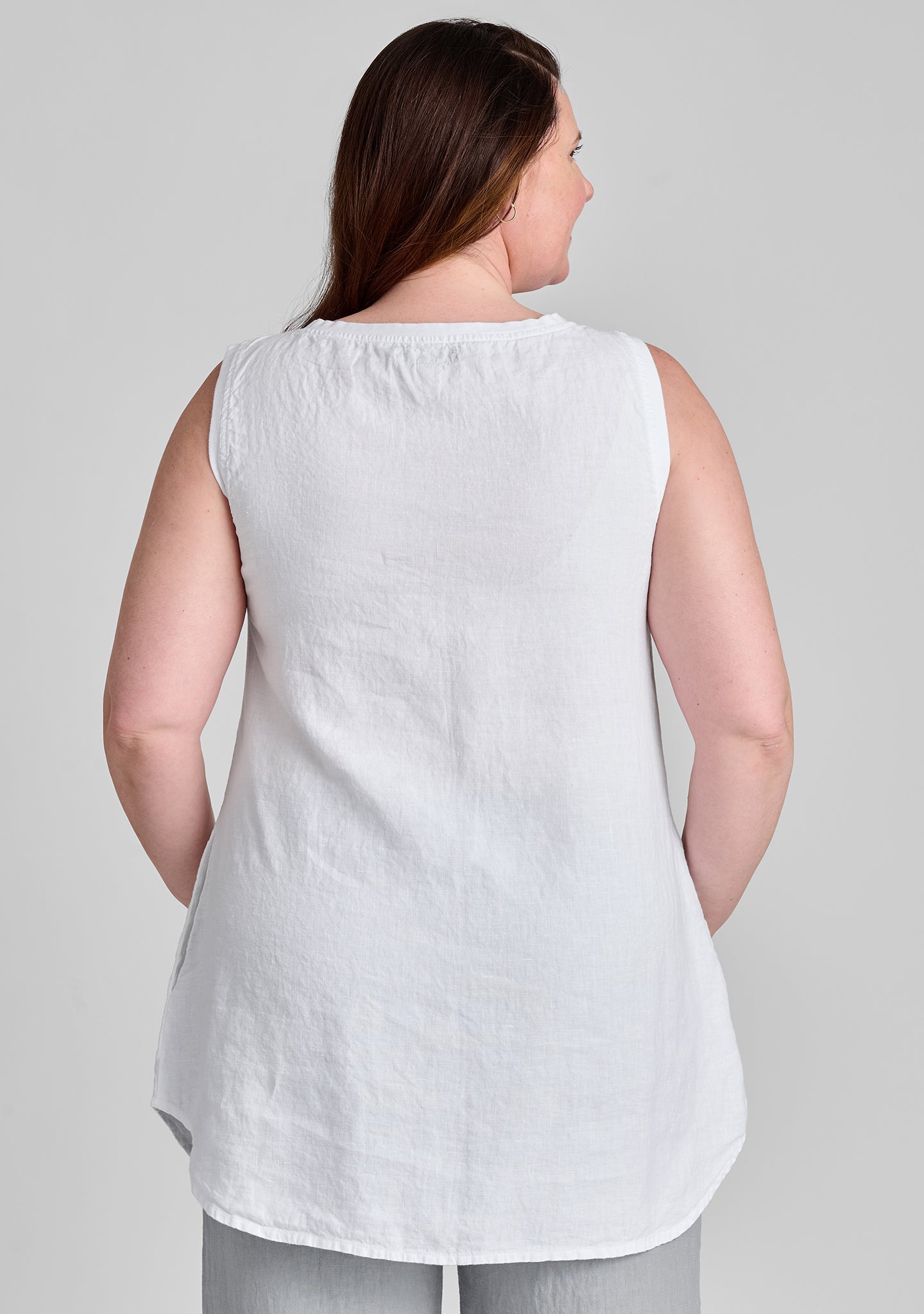 Women's Linen Tank Top - Breathable Summer Beach Tunic - Casual Boho Style for Vacation, Poolside & Outdoor Activities