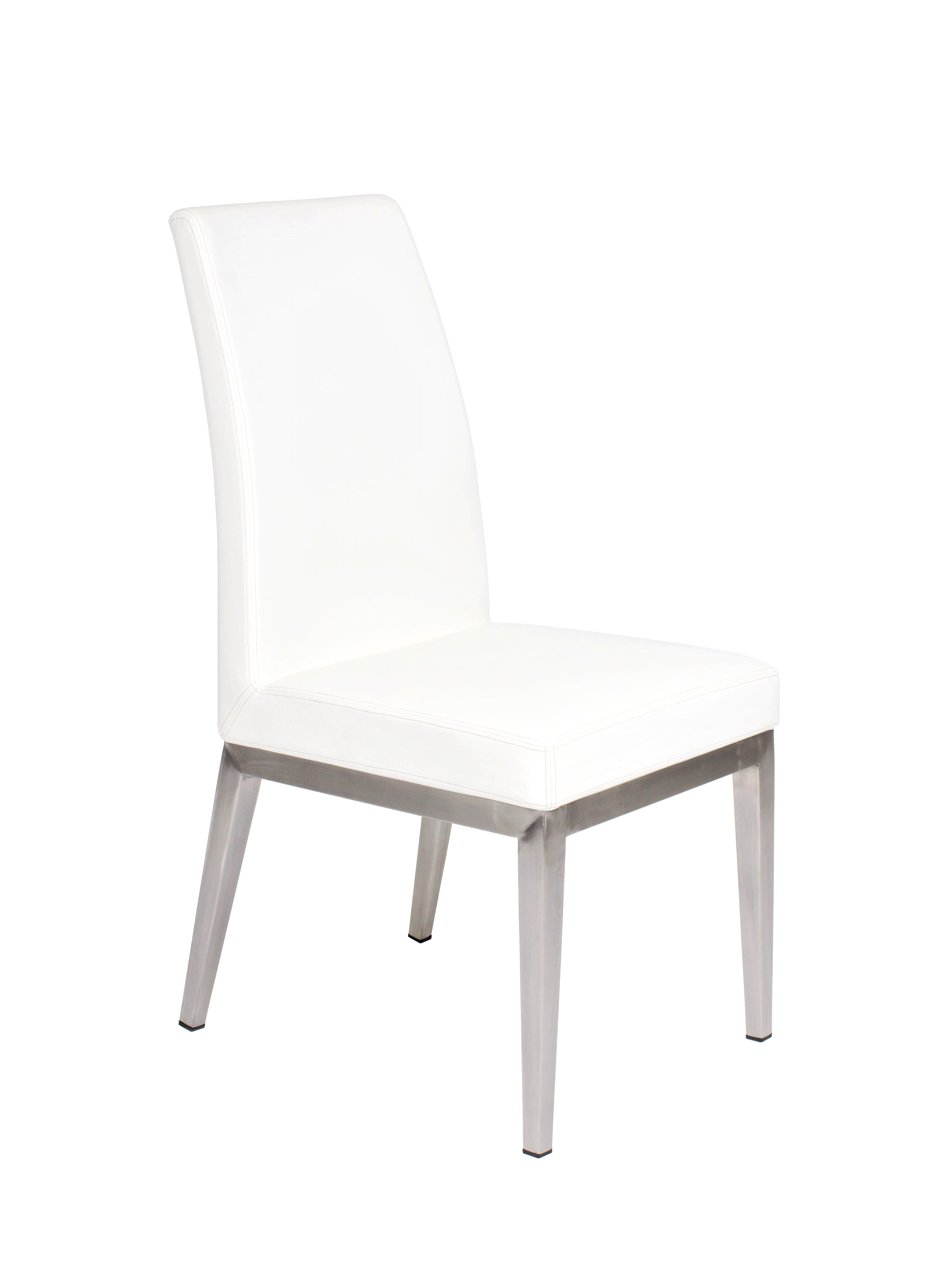Erika White Upholstered Chair - Modern Accent Seating for Living Room, Bedroom & Office