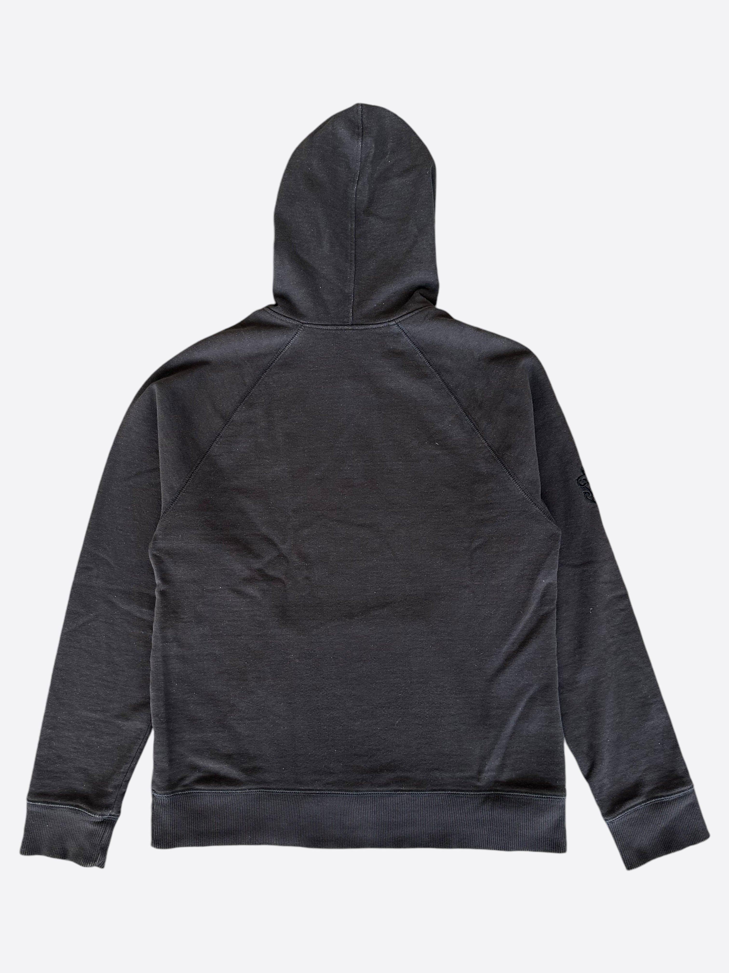 Chrome Hearts Washed Black Embroidered Logo Hoodie for Men & Women - Stylish Streetwear Pullover for Casual Outfits & Urban Fashion