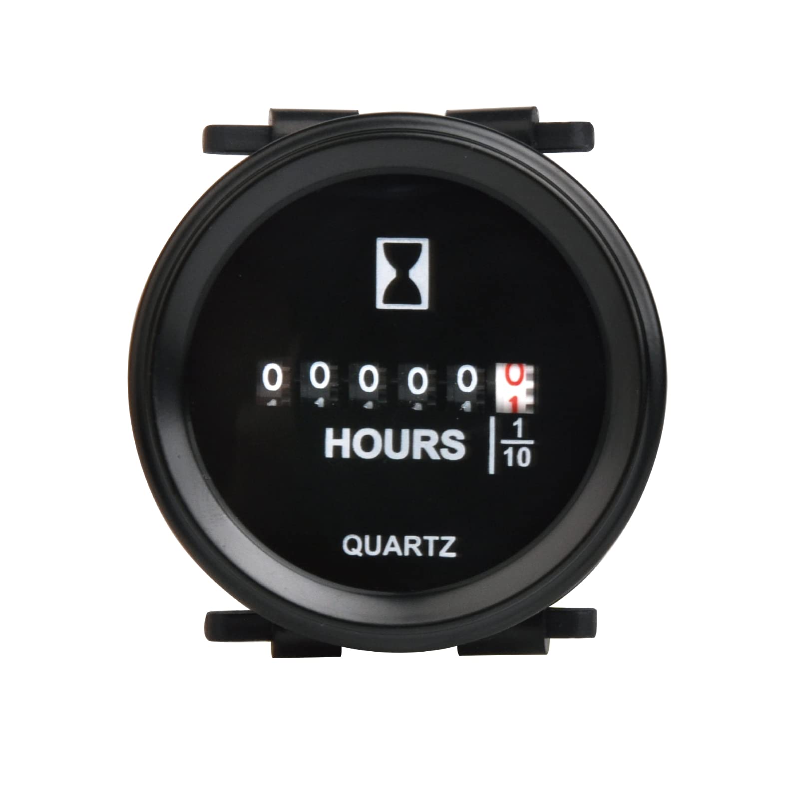 Yooreal DC 8-80V Digital Round Mechanical Hour Meter Gauge Timer - Waterproof Engine Hour Meter for Garden Tractor, Sailboat, Zero Turn Lawn Mower, Generator - Track Equipment Usage Time Accurately