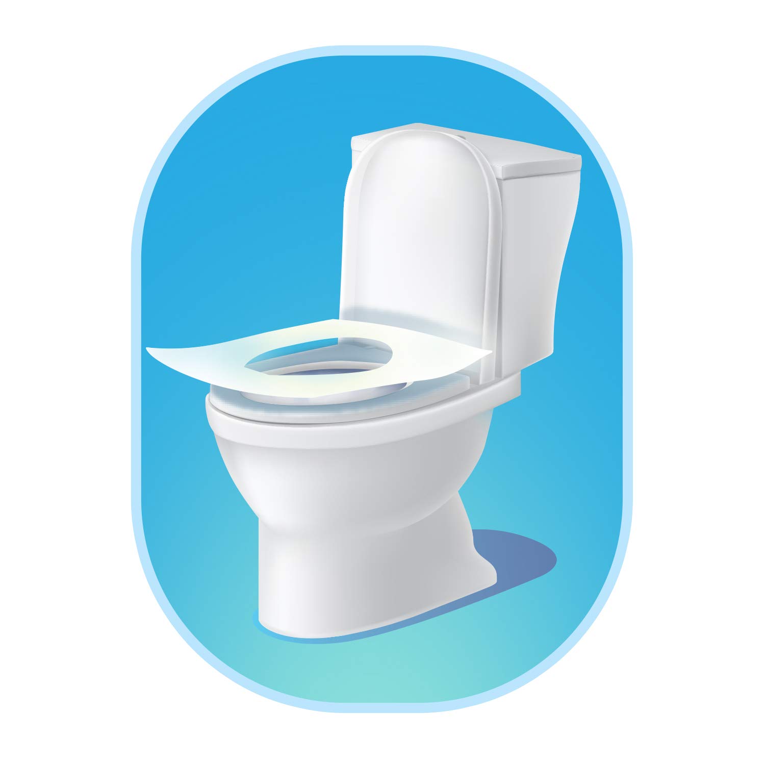**Flushable & Disposable Toilet Seat Covers - 100 Count (10 Packs x 10 Sheets) - Travel Essentials for Kids & Adults - Perfect for Road Trips, Airports, Camping & Public Restrooms**