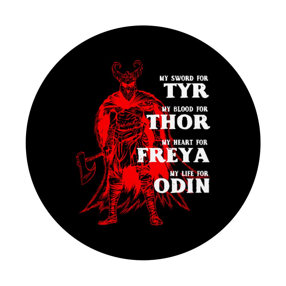 Viking PopSockets - Sword for Tyr, Blood for Thor, Heart for Freya | Norse Phone Grip for Fans
