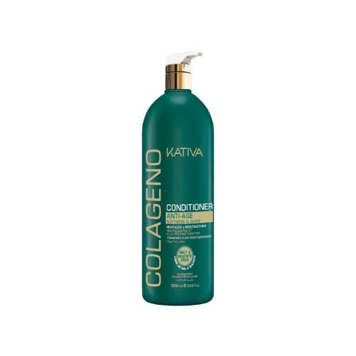 Kativa Collagen Conditioner 1000ml - Deep Hydrating & Repairing Hair Treatment for Dry, Damaged Hair - Salon Quality for Shiny, Soft Locks - Perfect for Daily Use & Post-Color Care