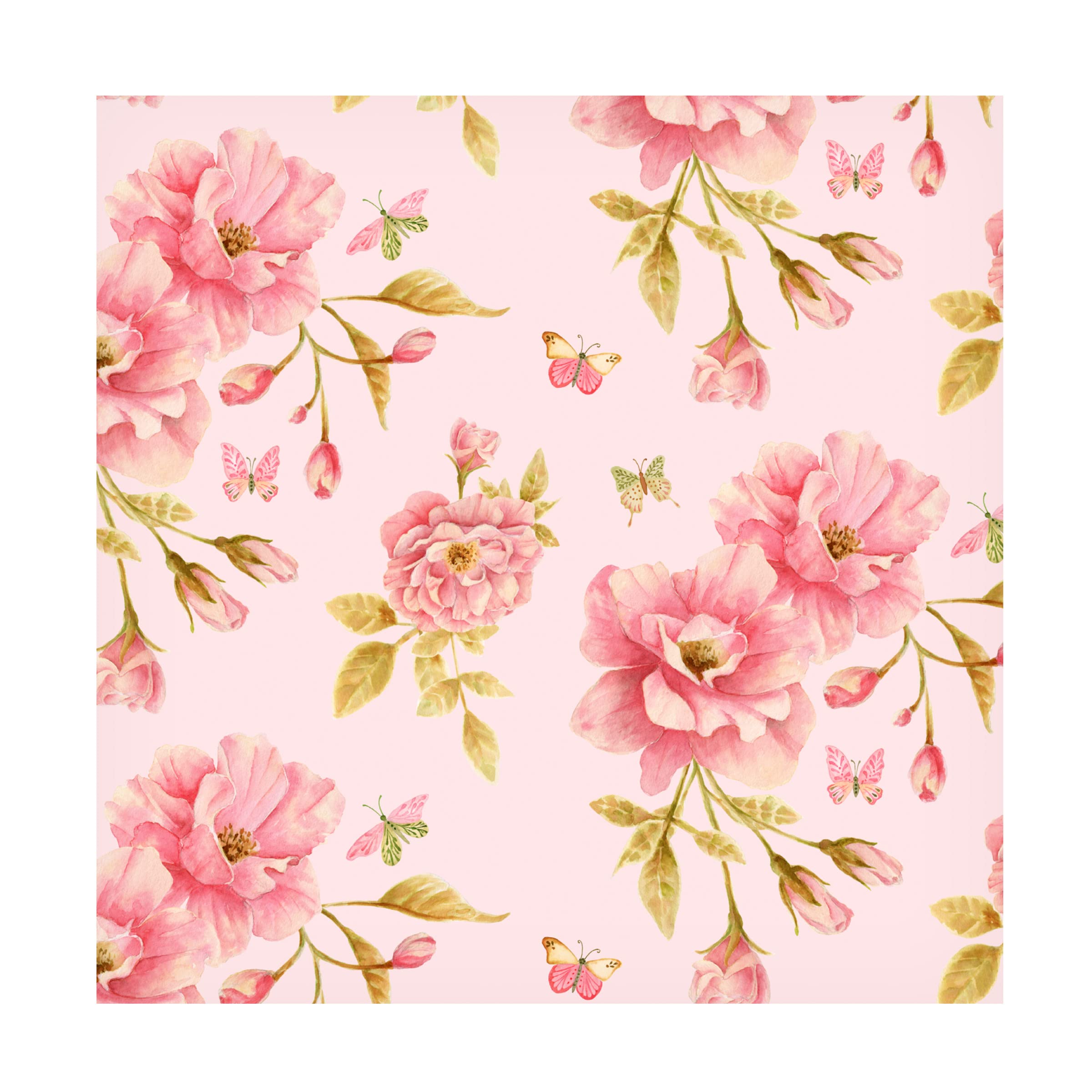 Yachal Design 'Wild Roses 101' Canvas Wall Art Print - Floral Home Decor for Living Room, Bedroom & Office - Trademark Fine Art Collection