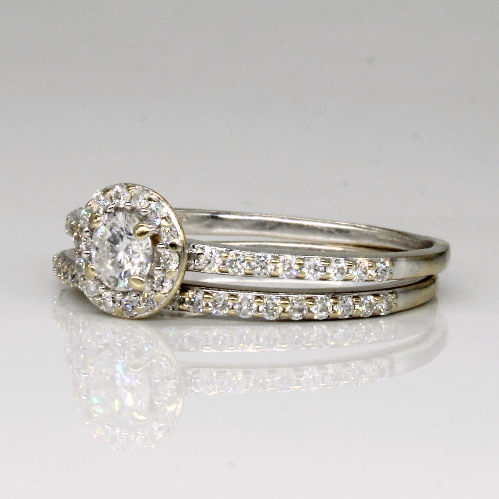 0.70ctw Diamond Wedding Ring Set for Women - Size 9 | Elegant Bridal Jewelry for Engagement, Anniversary & Special Occasions