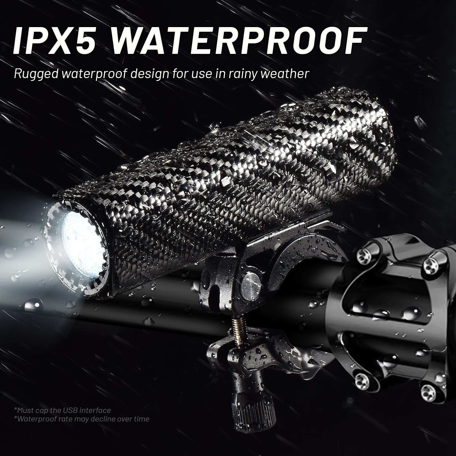 1200 Lumen USB Rechargeable LED Bike Headlight - Waterproof Bicycle Front Light for Night Riding & Cycling Safety | Perfect for Commuting, Mountain Biking & Road Cycling
