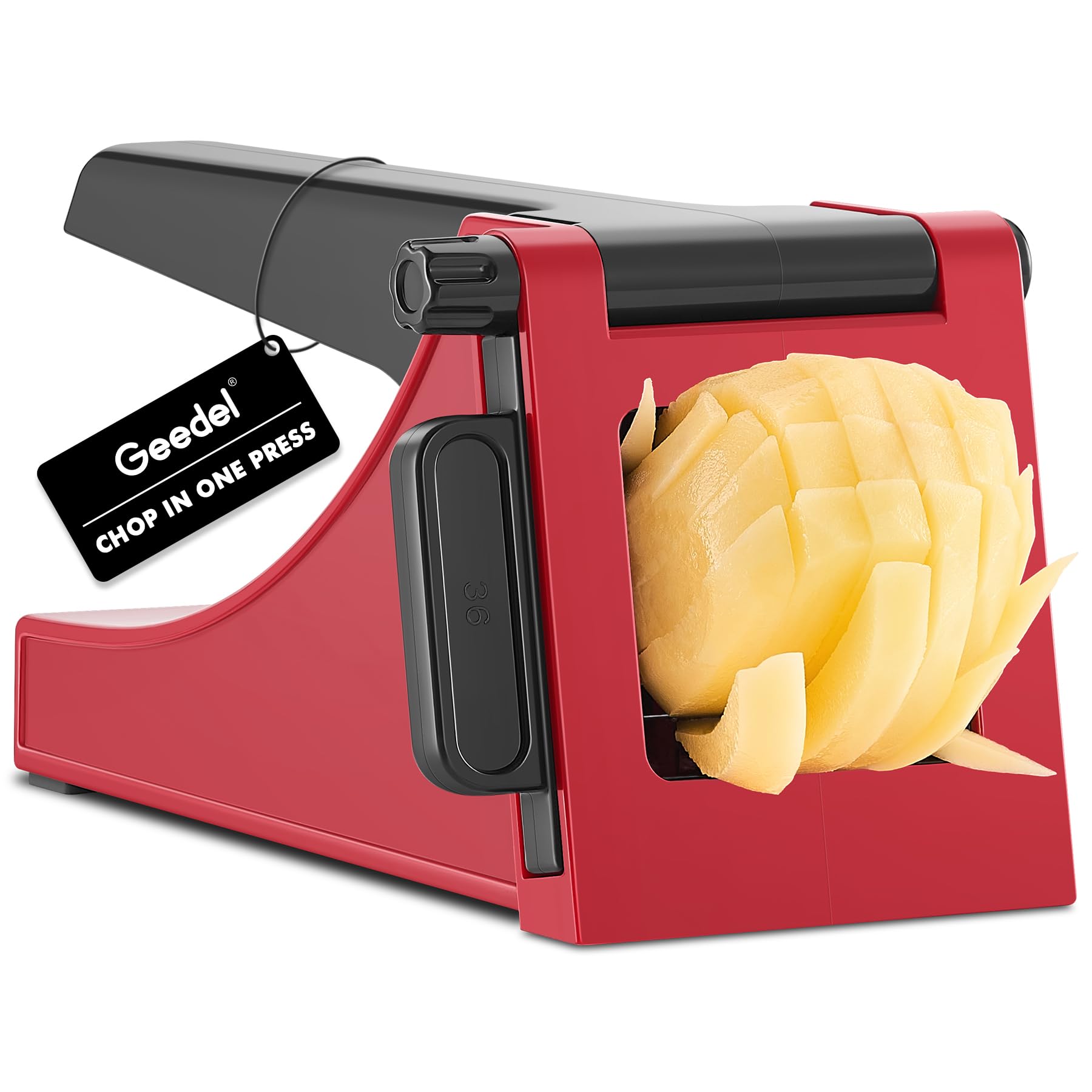 Geedel Professional French Fry Cutter - Stainless Steel Potato Slicer for Perfect Fries, Carrots, Cucumbers & More | Ideal for Home Cooking, Restaurants & Meal Prep
