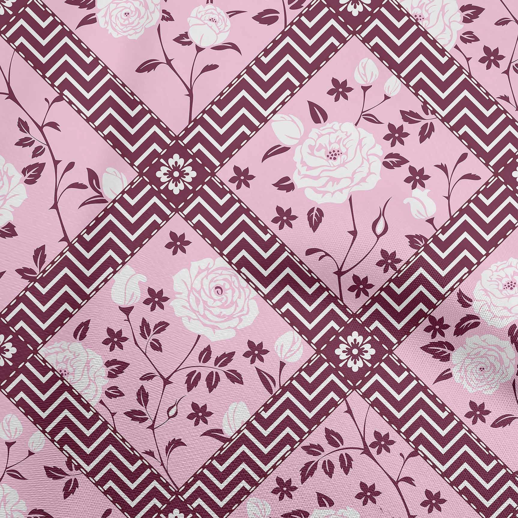 Pastel Pink Floral Cotton Jersey Fabric by The Yard - 58 Inch Wide Soft Knit Dress Material for DIY Fashion, Home Decor & Craft Projects