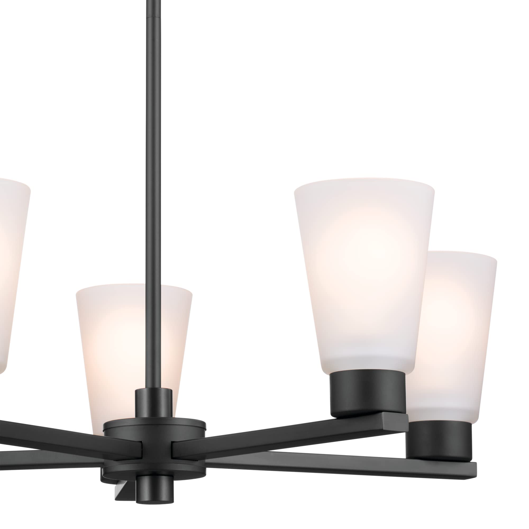 Kichler Stamos 5-Light Modern Black Chandelier - 24