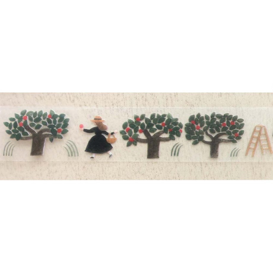 Apple Themed Washi Tape for Scrapbooking, Journaling, DIY Crafts - Decorative Adhesive Tape for Bullet Journals, Planners, and Gift Wrapping