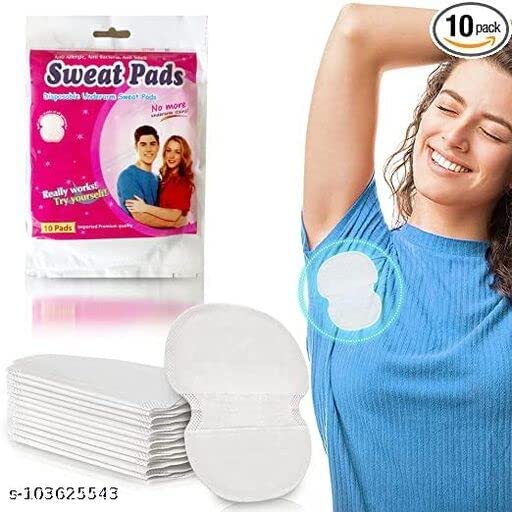 KIRA Disposable Underarm Sweat Pads for Men & Women - Sweat Proof, Odor Control & Stain Protection (10 Pads/Pack) - Perfect for Gym, Work & Daily Activities