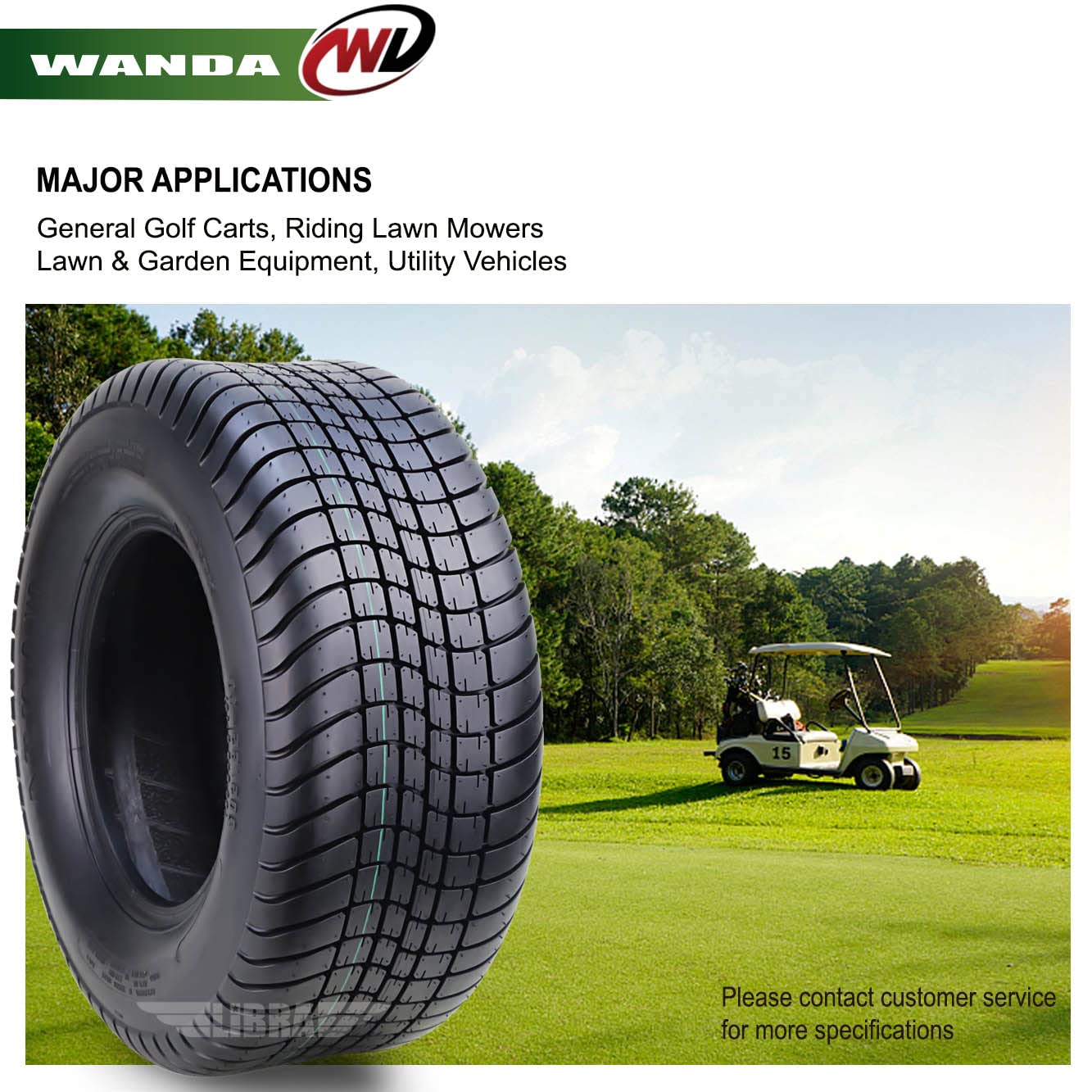 WANDA 215/50-12 Golf Cart & ATV Tires - 4 Ply All-Terrain Tires (Set of 2) - 215/50x12 - Perfect for Golf Carts, Utility Vehicles & Off-Road Adventures
