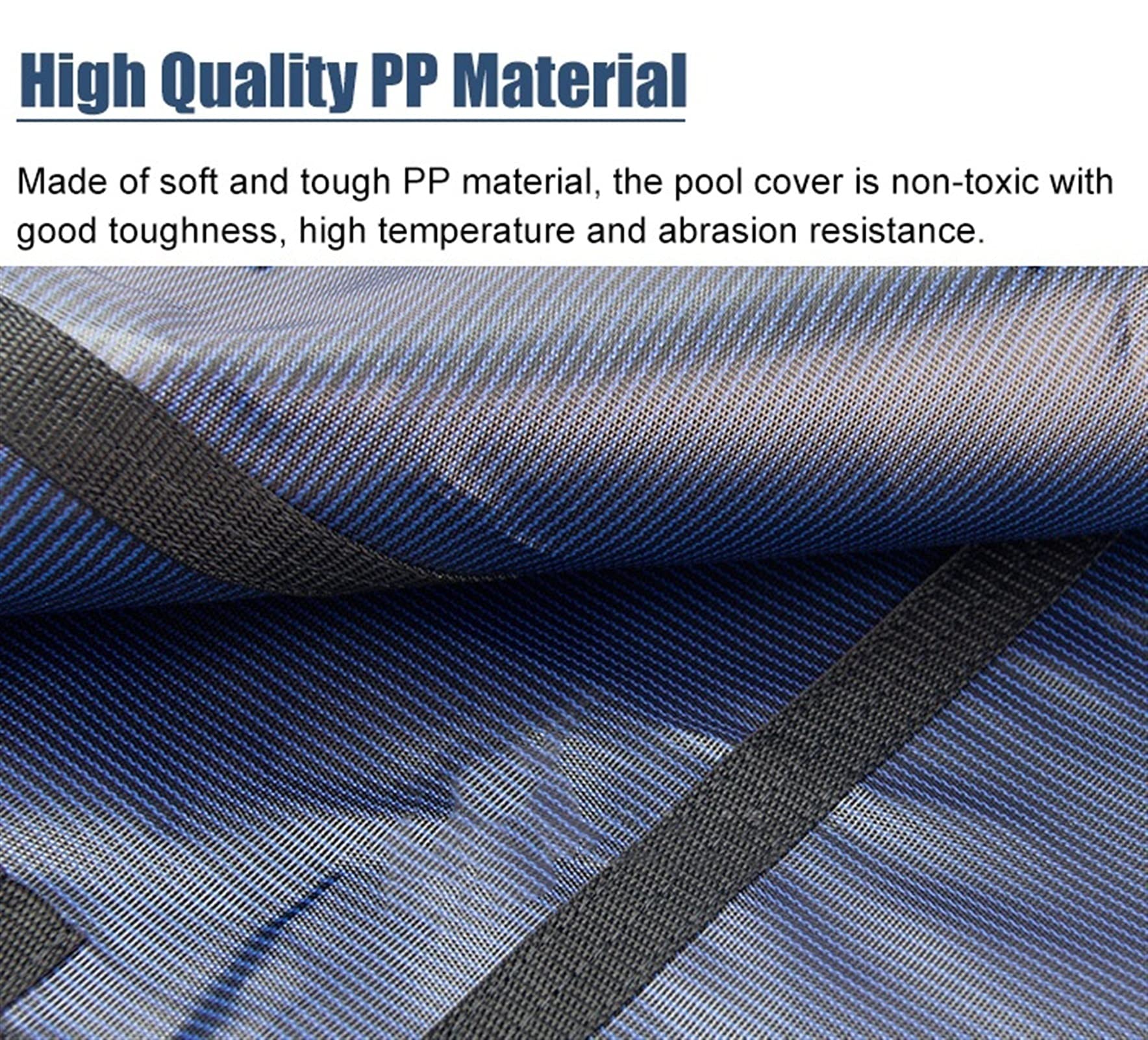 **Heavy-Duty Inground Swimming Pool Safety Cover - Winter Pool Cover with Brass Anchors & Stainless Steel Springs - Blue Mesh Design (5ft x 6ft, 150cm x 200cm) - Durable Protection for All Seasons - Perfect for Winter Storage & Year-Round Safety**