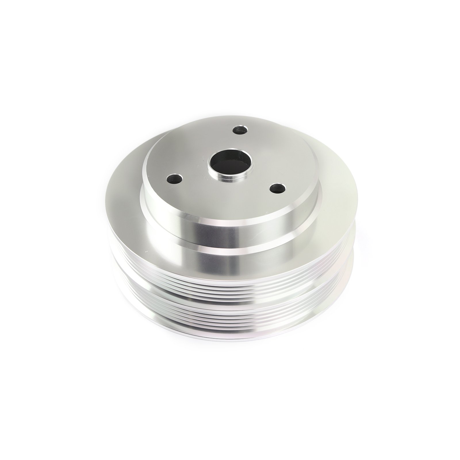 Chevy SBC Billet Aluminum Long Water Pump LWP Dual Serpentine Pulley - Speedmaster PCE239.1024 Compatible - Perfect for Performance Upgrades & Engine Builds