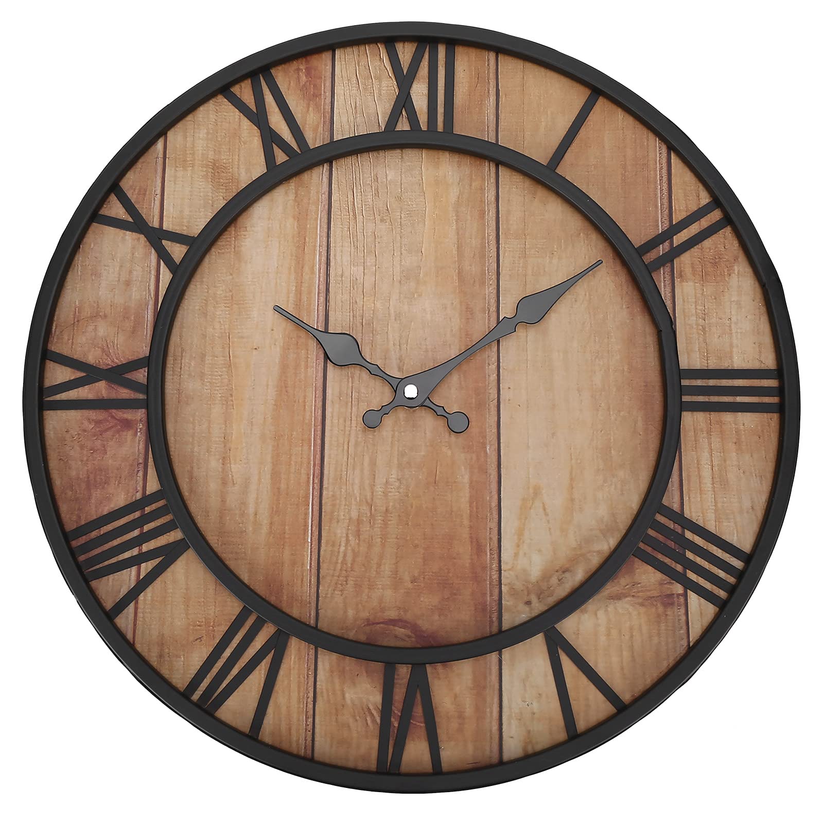 Vintage Roman Numeral Wall Clock - Silent Non-Ticking Round Clock for Home & Office Decor | Perfect for Living Room, Bedroom, Kitchen & Office Spaces