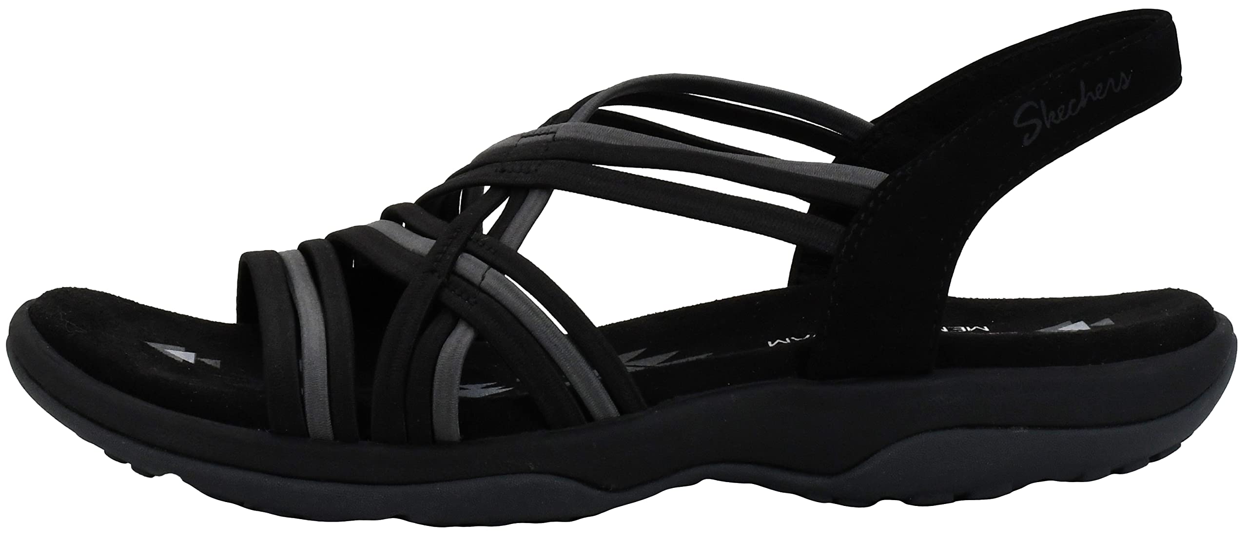 Skechers Women's Reggae Slim Simply Stretch Sport Sandals - Comfortable & Lightweight Walking Shoes for Women - Perfect for Beach, Travel & Casual Wear
