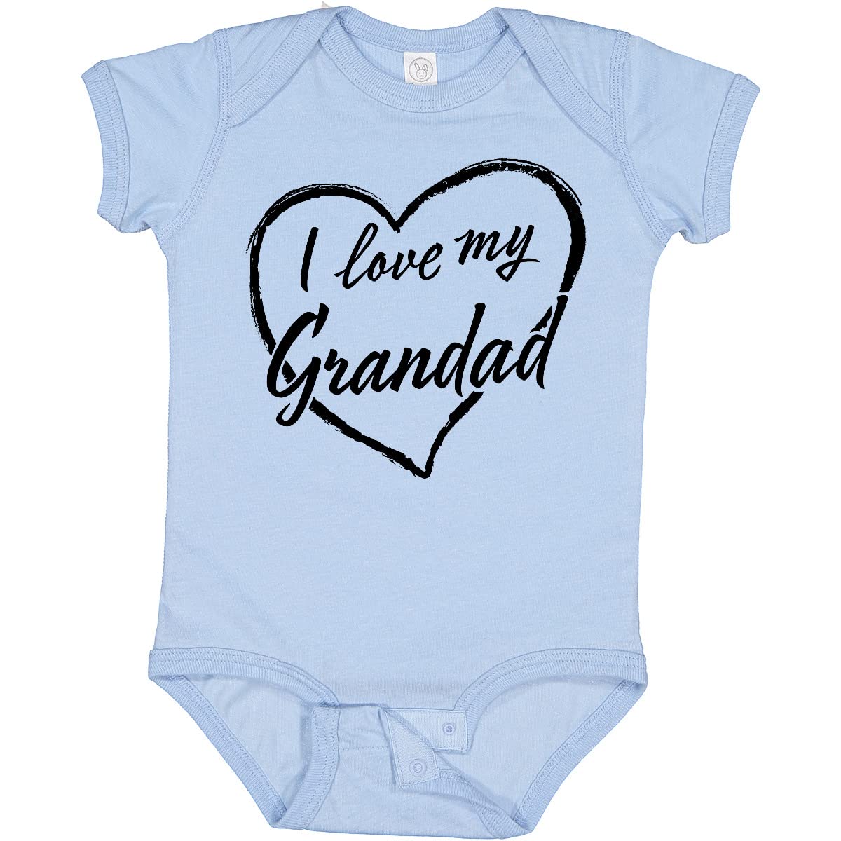 Inktastic I Love My Grandad Black Chalk Heart Baby Bodysuit - Soft Cotton Onesie for Infants & Toddlers - Perfect for Family Photos, Grandparents Day & Special Occasions