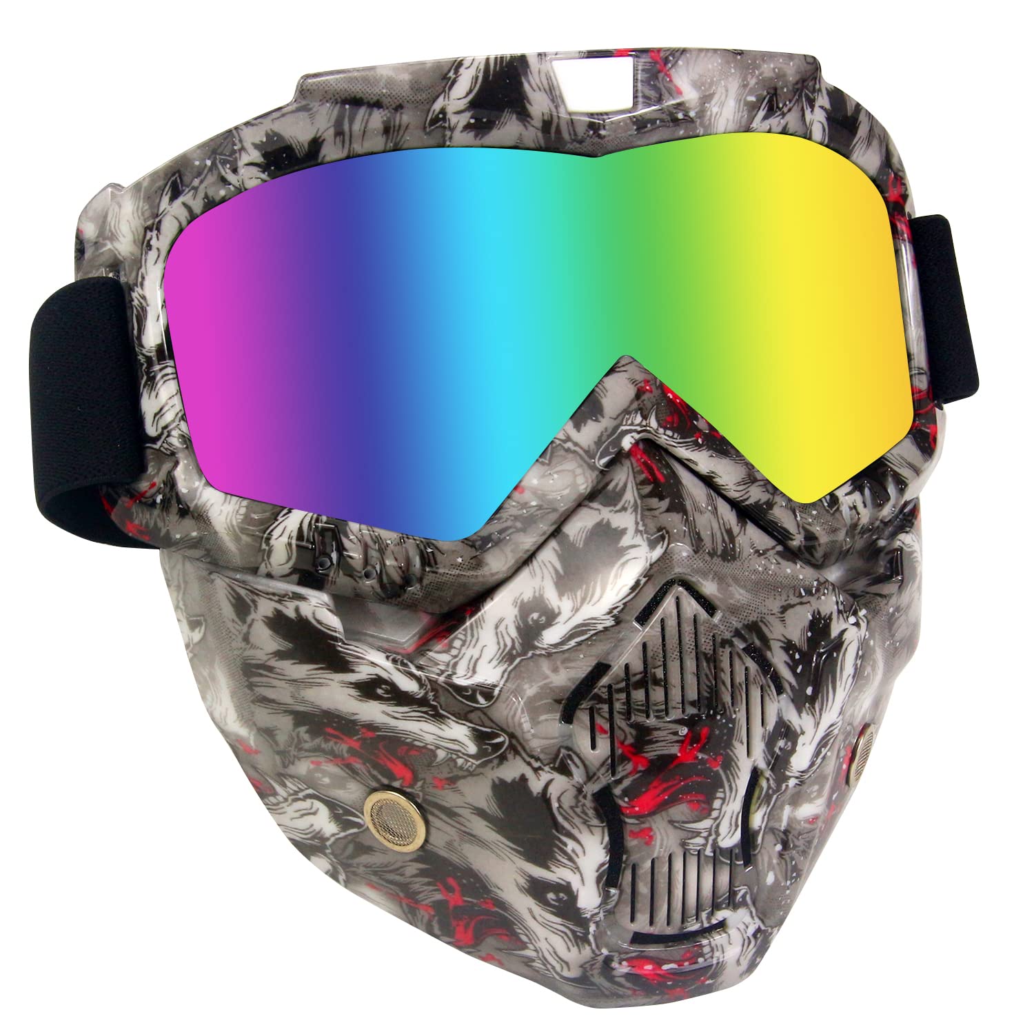 EKIND Tactical Mask with Removable Face Cover - Compatible with Nerf Elite & Rival Toy Guns - Perfect for Airsoft, Nerf Battles & Outdoor Shooting Games