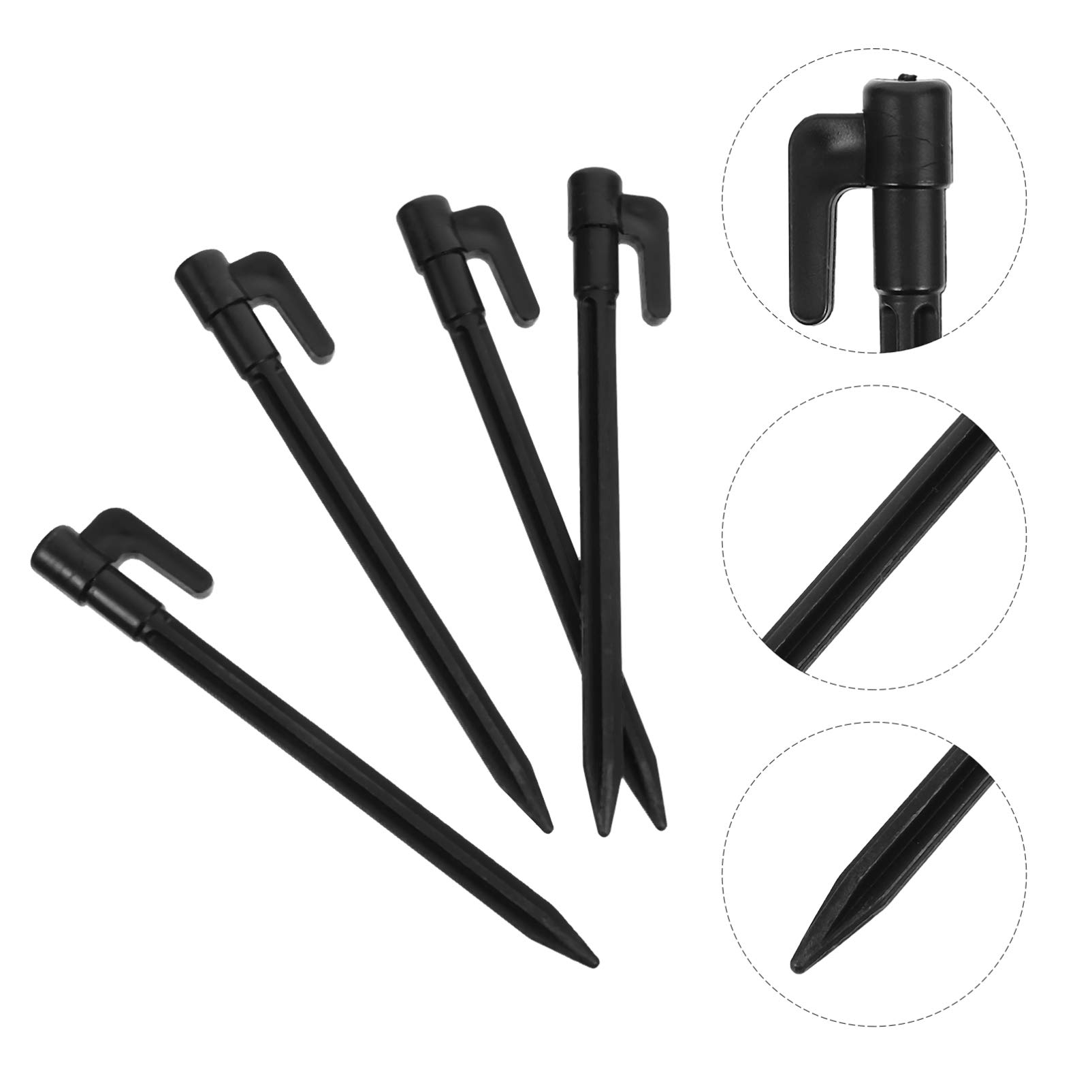 BESPORTBLE 50pcs Heavy Duty Plastic Tent Stakes - Durable Outdoor Camping Ground Pegs for Securing Tents, Canopies & Shelters - Perfect for Camping, Hiking, Beach & Backyard Use