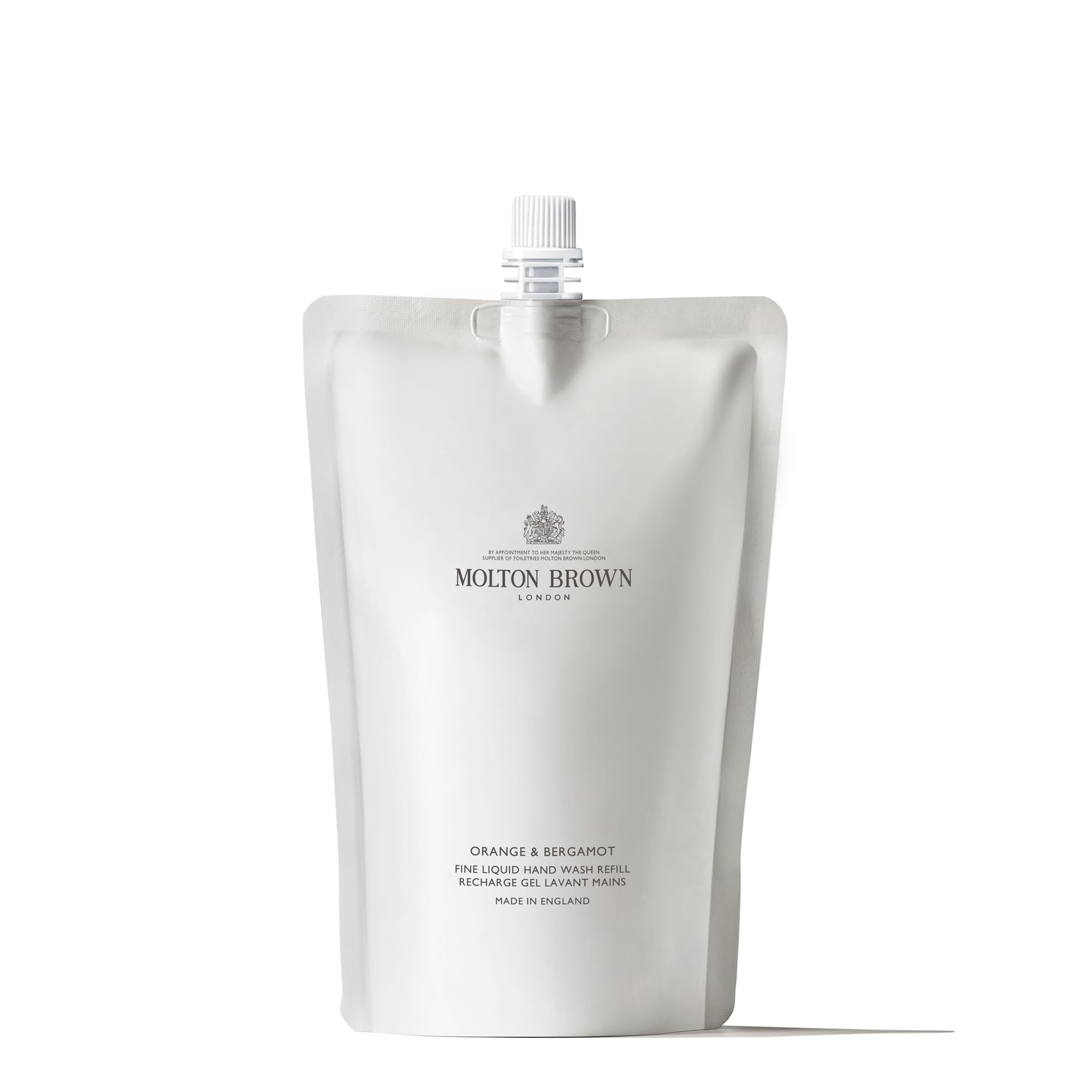 Molton Brown Orange & Bergamot Hand Wash Refill 13.5 fl oz - Luxurious Citrus Scented Liquid Soap for Bathroom, Kitchen & Guest Washrooms - Eco-Friendly Refill Pack