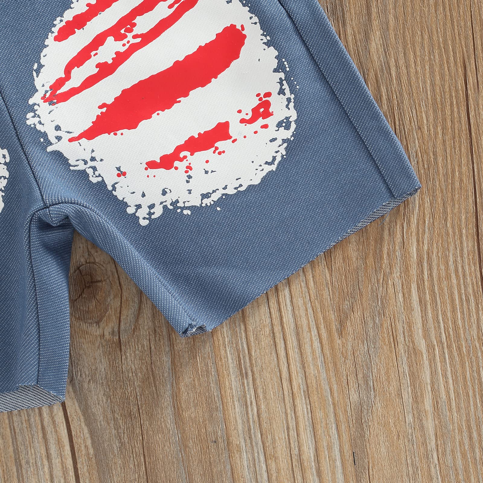 4th of July Baby Boy Outfit - Patriotic USA Flag Sleeveless Tank Top & Denim Shorts 2-Piece Set | Perfect for Independence Day Celebrations, Newborn Photoshoots & Summer Festivals