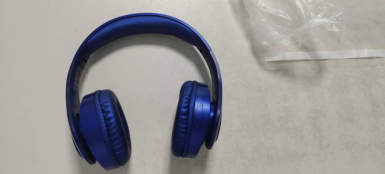 TUINYO Wireless Bluetooth Headphones Over Ear with 40H Playtime, Deep Bass & Built-in Mic - Soft Memory-Protein Earmuffs for PC, Cell Phone & TV (Dark Blue) - Perfect for Gaming, Workouts & Travel