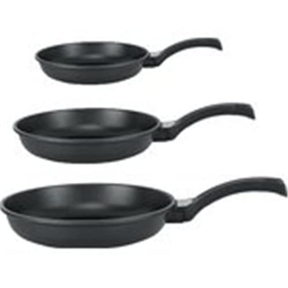 Premium Non-Stick Aluminum Frying Pan Set - 3-Piece Cookware for Sauteing, Frying & Cooking - Perfect for Home Kitchen, Camping & Outdoor Use